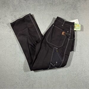 NWT Fristads Kansas Double Knee Black Cargo Pants Workwear Size C52 Sweden #1419